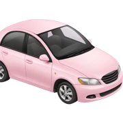 light pink car sticker