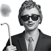 dapper gentleman in monochrome sticker