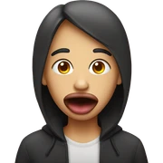 Person with tongue sticker
