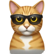 Cat with sunglasses sticker