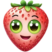 Kawaii pink strawberry sticker