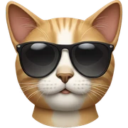 Cat with sunglasses sticker