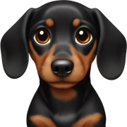 Black and brown dachshund puppy sticker