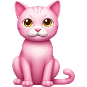 Pink cat sticker