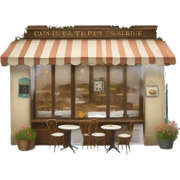 French cafe sticker