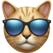 Cat with sunglasses sticker