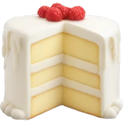 soft white cake with cream  sticker