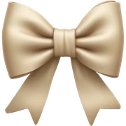 Beige bow sticker