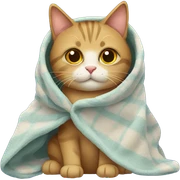cat wearing blanket sticker