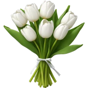white tulip bouquet  sticker