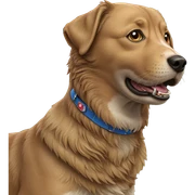 playful dog with open mouth sticker