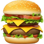 Hamburger eating hamburger sticker
