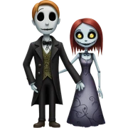 jack and sally  sticker