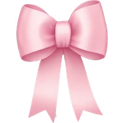 light pink ribbon bow sticker