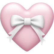 Pastel pink heart with white bow sticker