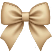 Beige bow sticker