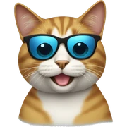 Cat with sunglasses sticker