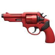Red gun sticker