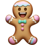 Pastel gingerbread man sticker