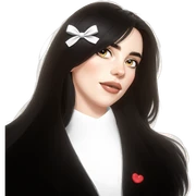 girl with long black hair sticker