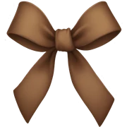 brown bow sticker
