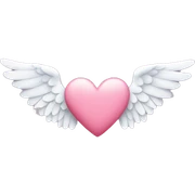 heart with angel wings sticker