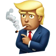 Donald trump smoking in a pool sticker
