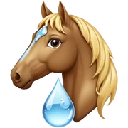water with a horse's head sticker