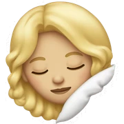 blonde girl sleeping sticker