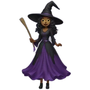 witch with dress sticker