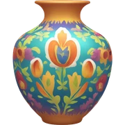 Colorful vase sticker
