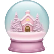 Pastel pink snow globe sticker