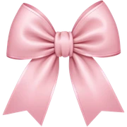 light pink bow on light pink bow sticker