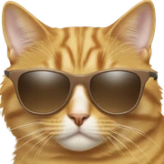 Cat with sunglasses sticker