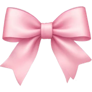 light pink ribbon bow sticker