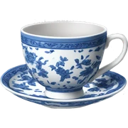 Tea blue and white china cup sticker