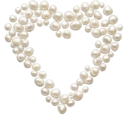 pearl heart sticker