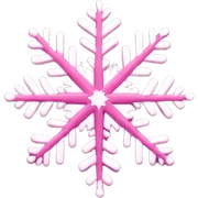 Pink snowflake sticker