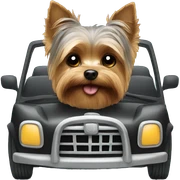 Yorkie driving  sticker