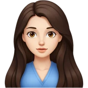 Brunette women long hair sticker