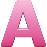 Pink Letter A sticker