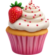 Strawberry Cupcake with cheesecake frosting  sticker