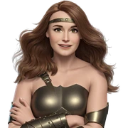 smiling girl in armor sticker