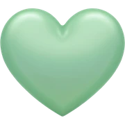 Pastel green heart sticker