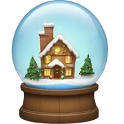Christmas waterglobe sticker