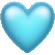 Light blue heart sticker