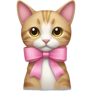 Cat with a pink bow sticker