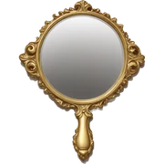 vintage rococo hand mirror sticker