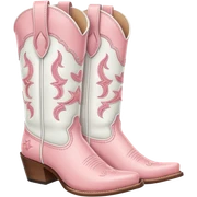 pastel pink and white cowboy boots sticker