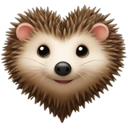 hedgehog love heart sticker